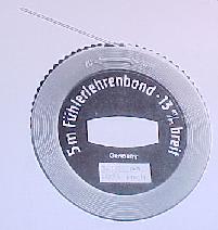 Fhlerlehrenband 5  m lang,  12,7 mm breit 0,30 mm       Edelstahl  
