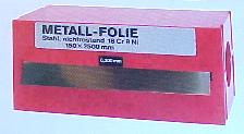 Folienband in Box rostfreier Stahl   150 x 1200 mm 0,150  mm  stark  