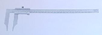 Werkstatt - Meschieber Inox, Skala und Nonius mattverchromt 1000  x 200 mm   ohne Spitzen  