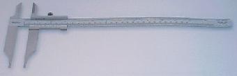 Werkstatt - Meschieber Inox, Skala und Nonius mattverchromt  500  mm   mit Spitzen  