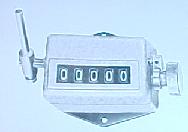 Hubzhler mit Nullstellung Antrieb links nach unten 6 - stellig, Schrift  4,5 mm  