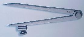 Spitzzirkel mit Stellbogen mit Bleistifthalterung 300  mm  