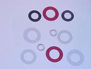 Dichtungen fr Druckminderer Hart - PVC frSchutzgas 18 x 11,5 x 2  